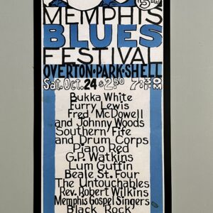 5th Memphis Blues Festival Indian Summer Overton Park Shell Poster
