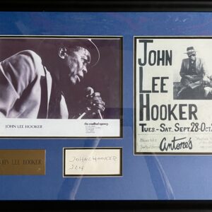 JOHN LEE HOOKER Detroit Blues Legend 16.75" x 23.5" Signed Framed Photo Display!