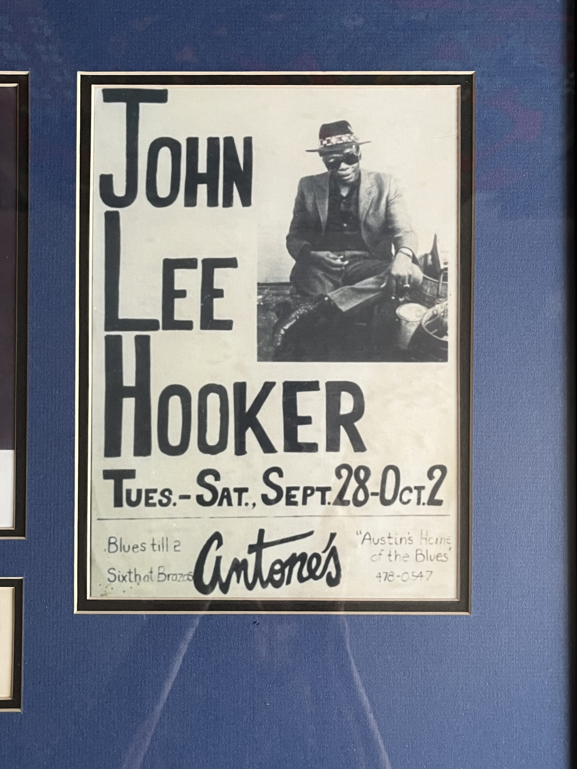 JOHN LEE HOOKER Detroit Blues Legend 16.75" x 23.5" Signed Framed Photo Display! - Image 3